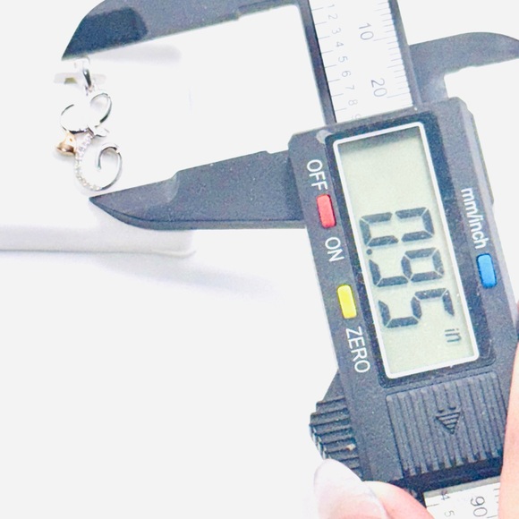 Real diamond E initial pendant, Genuine real diamond Pendant Best gift for her!! - Picture 3 of 5